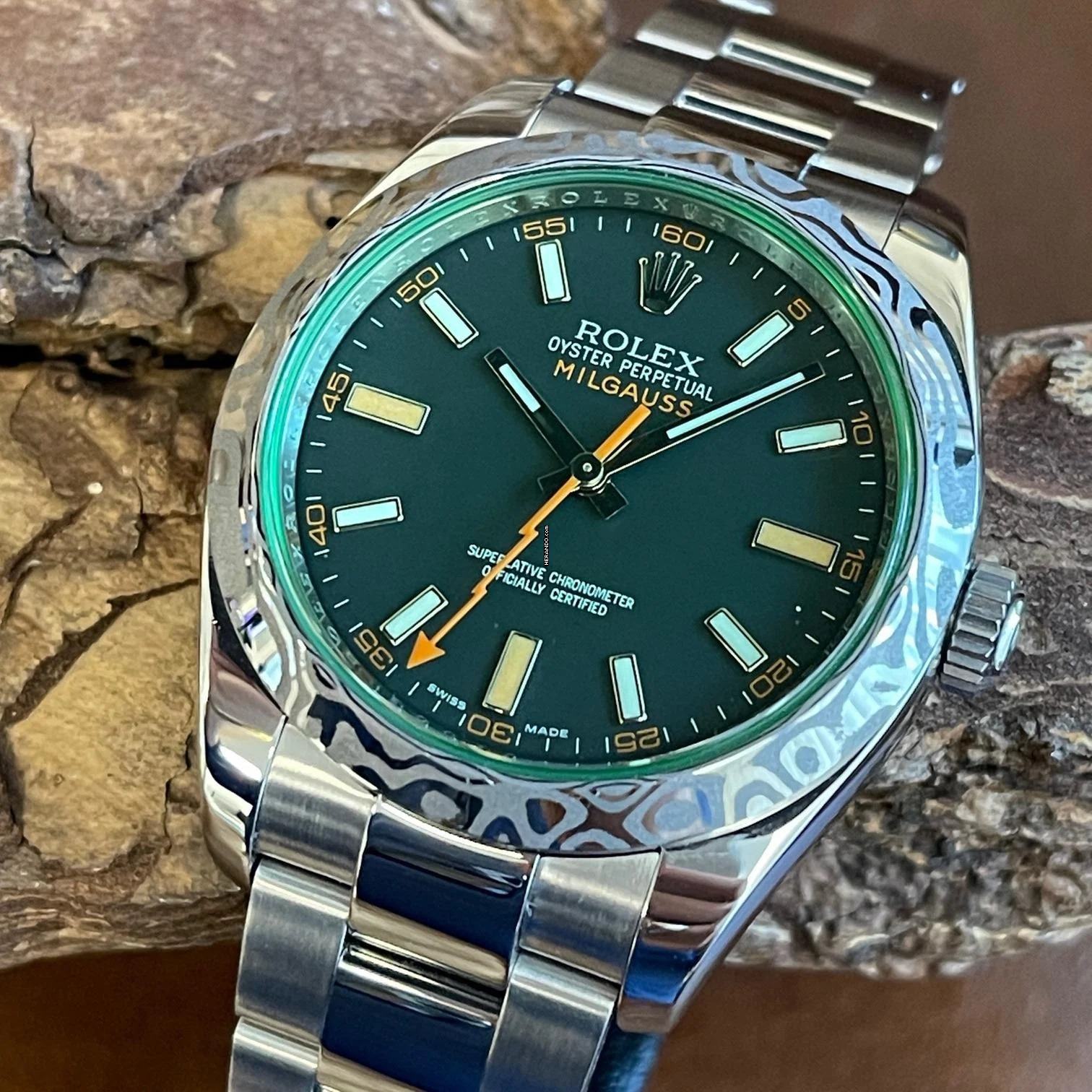 Rolex Milgauss Milgauss Custom Damast - FULLSET 2009 LC100 - Ref. 116400GV </h1>