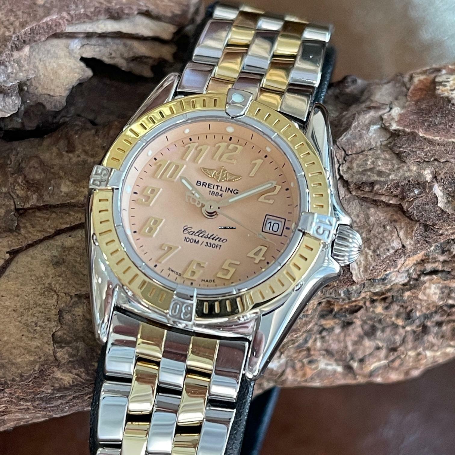 Breitling Callistino Callistino - Edelstahl/Gelbgold - Ref. D52045 </h1>