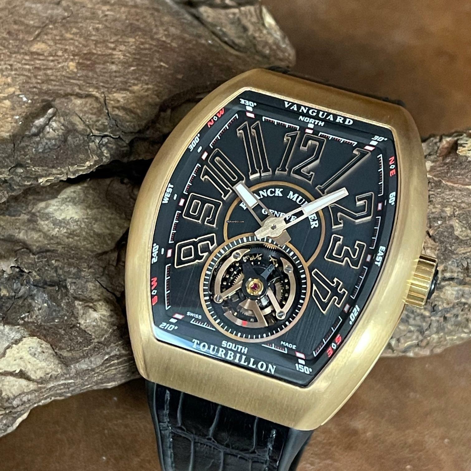 Franck Muller Vanguard V45SCDT Handaufzug 2025 Roségold Sehr gut </h1>