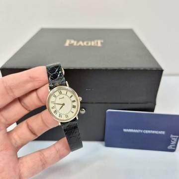  Piaget Petit Ovale Ouro Branco Corda 24mm Completo 