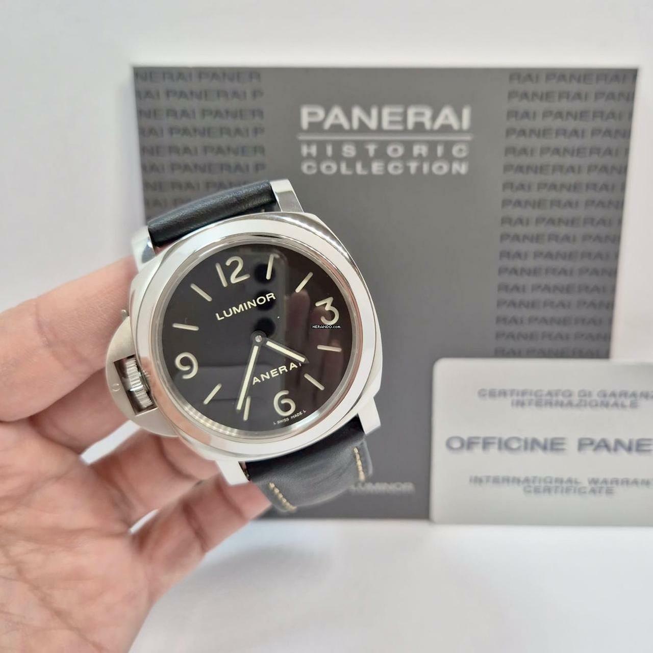 Panerai Luminor Base Left-Hand Sandwich Dial 44mm Corda Completo