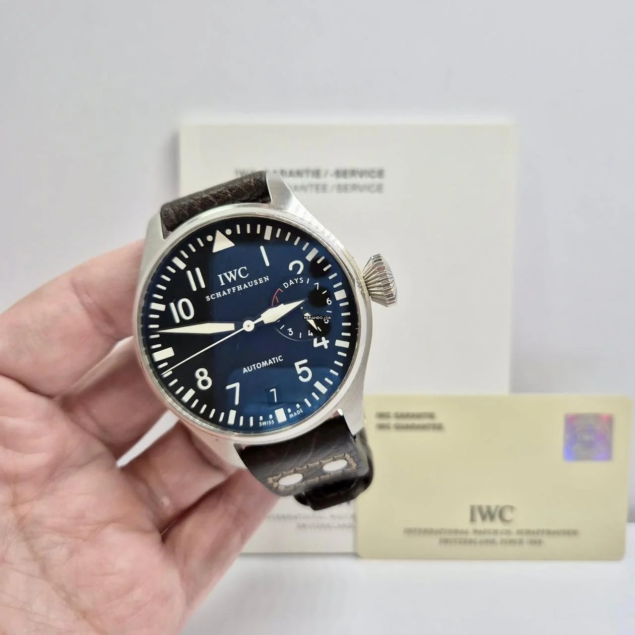 IWC Große Fliegeruhr Big Pilot 7 Days Power Reserve 46mm Automático Completo
