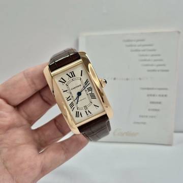  Cartier Tank Américaine XL Ouro Rosé Automático 32x52mm Completo 