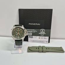Thumbnail von Panerai Luminor 1950 Chrono Flyback 3 Days Green Dial 44mm Completo