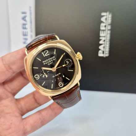  Panerai Radiomir Gmt 10 Days Automático 45mm Ouro Rosé Completo 