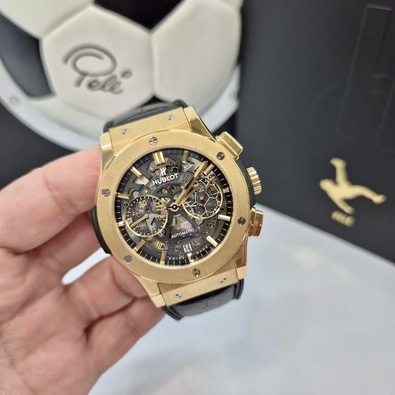 Hublot Classic Fusion Aerofusion Pele Ouro 45mm Edição Limitada