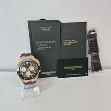 Thumbnail von Audemars Piguet Royal Oak Offshore Chronograph Flyback Ouro Rosé & Cerâmica 43mm Completo