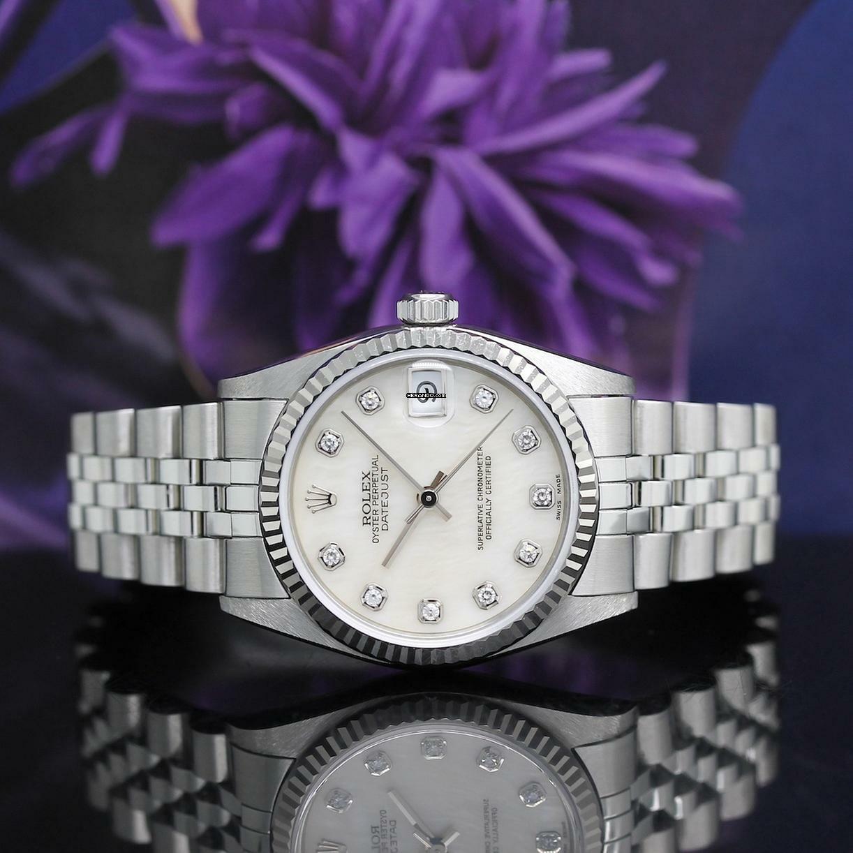 Rolex Datejust 31 Medium Stahl/Weißgold Ref :68274 Box von 1998 </h1>