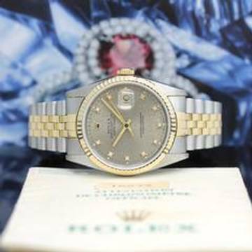  Rolex Datejust 36 Stahl/Gold Ref :16233 Rolex Box & Papiere von 1990 </h1> 