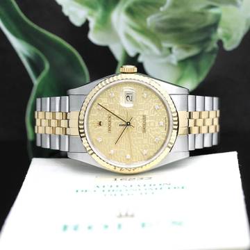  Rolex Datejust 36 Stahl/Gold Ref :16233 Rolex Box & Papiere von 1993 </h1> 