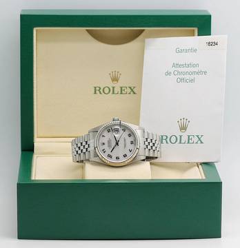  Rolex Datejust 36 Stahl Ref :16234 Rolex Box & Papiere von 2004 </h1> 