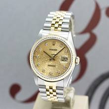 Thumbnail von Rolex Datejust 36 Stahl/Gold Ref :16233 Rolex Box & Papiere von 1997 </h1>