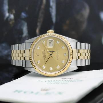  Rolex Datejust 36 Stahl/Gold Ref :16233 Rolex Box & Papiere von 1996 </h1> 