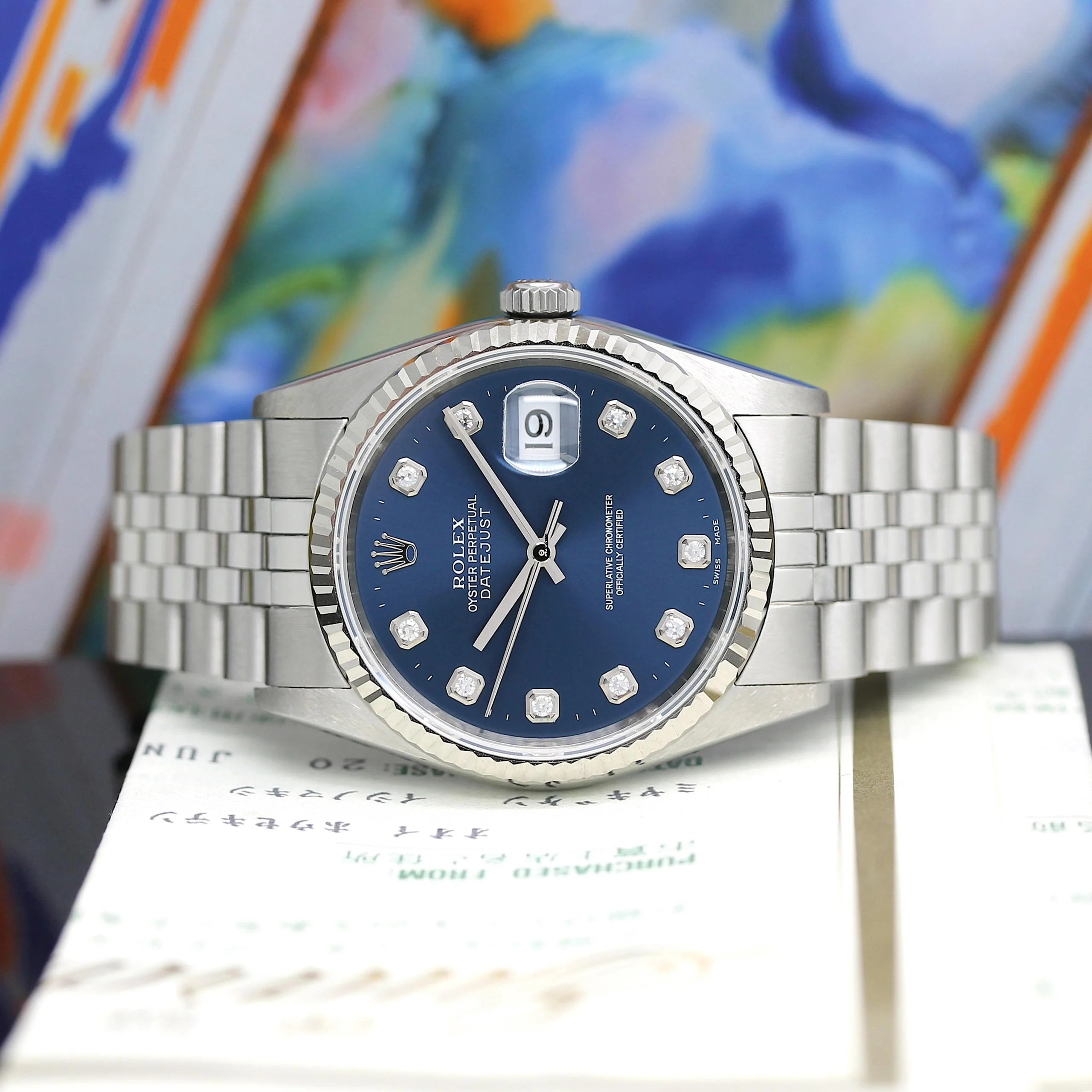 Rolex Datejust 36 Stahl Ref :16234 Rolex Box & Papiere von 1998 </h1>