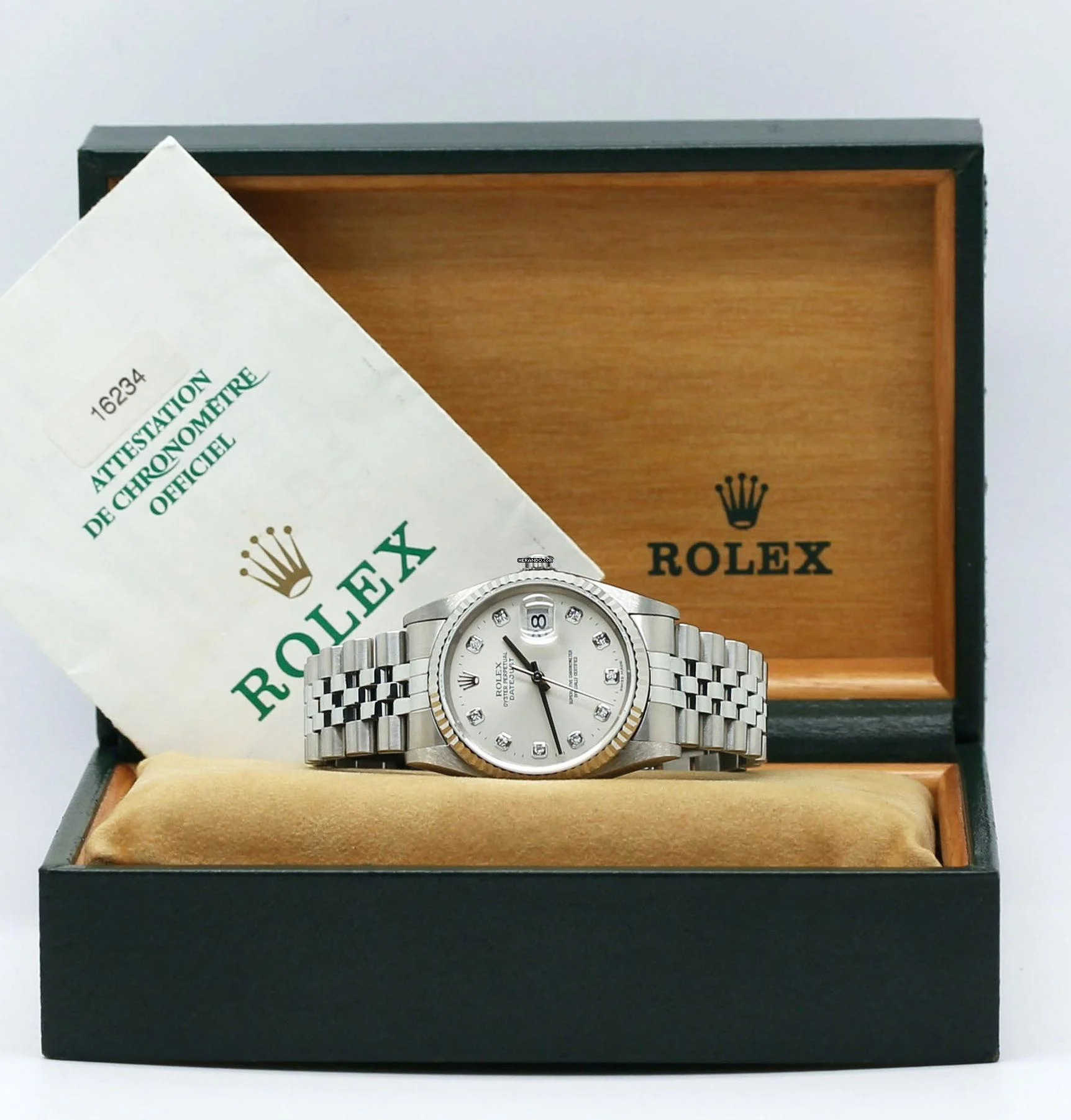 Rolex Datejust 36 Stahl Ref :16234 Rolex Box & Papiere von 1999 </h1>