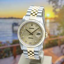 Thumbnail von Rolex Datejust 36 Stahl/Gold Ref :16233 Rolex Box & Papiere von 2002 </h1>