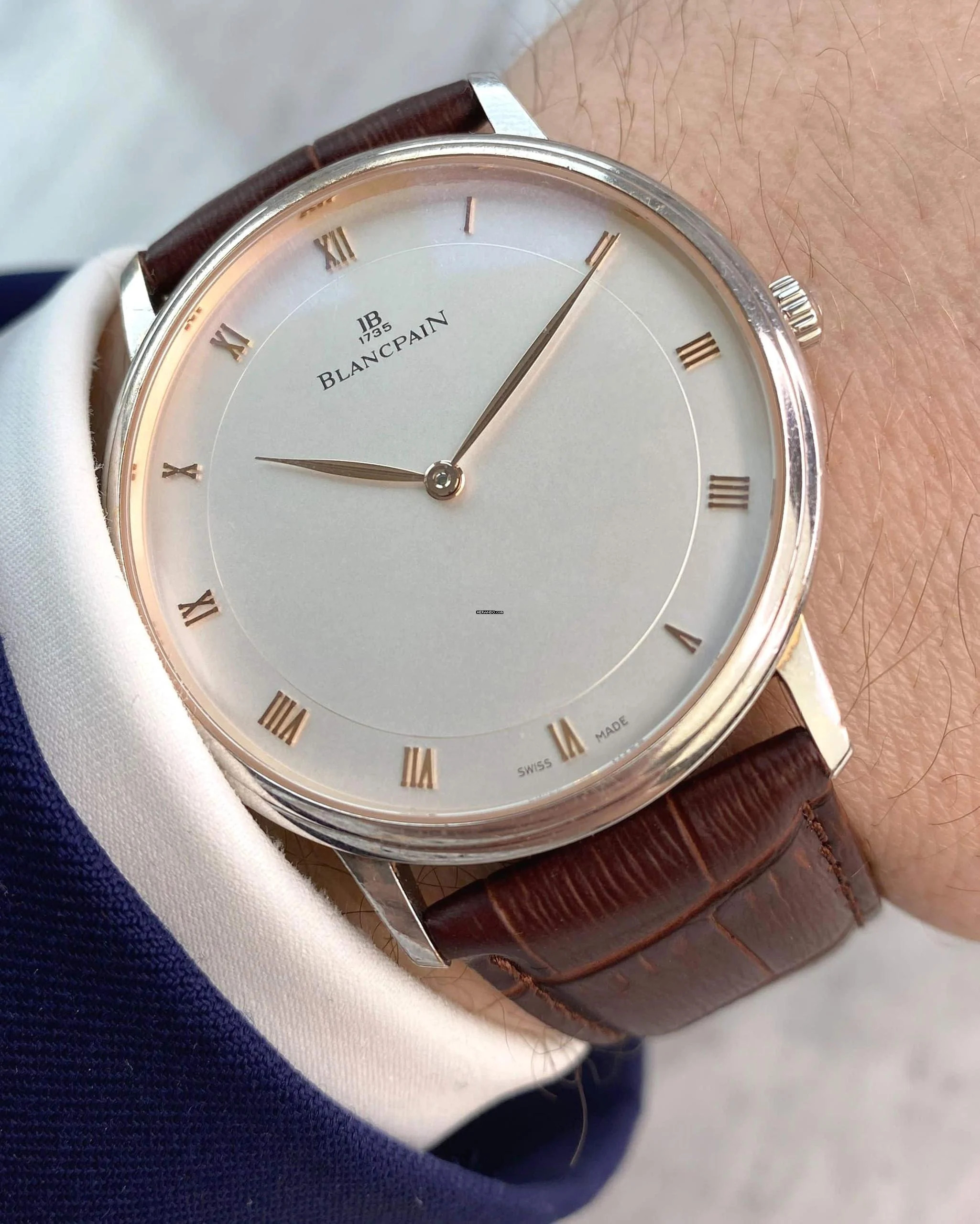 Blancpain Villeret Big Villeret SOLID WHITE GOLD 40mm Automatic ref 4053 4053