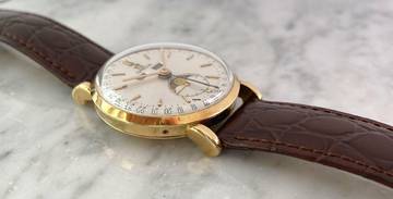 Thumbnail von Omega Seamaster Cosmic Serviced Triple Date Cosmic Moonphase Solid Gold Vintage 2473 2473