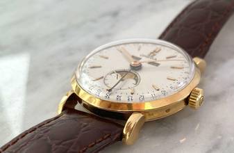 Thumbnail von Omega Seamaster Cosmic Serviced Triple Date Cosmic Moonphase Solid Gold Vintage 2473 2473