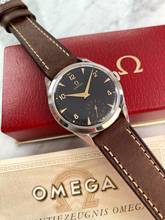 Thumbnail von Omega Classic Serviced 35mm Vintage FULL SET Box Papers Black Restored Dial 2605 2605