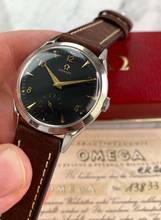 Thumbnail von Omega Classic Serviced 35mm Vintage FULL SET Box Papers Black Restored Dial 2605 2605