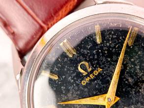 Thumbnail von Omega Classic Serviced Vintage Handwinding Black Tropical Dial 2605 2605