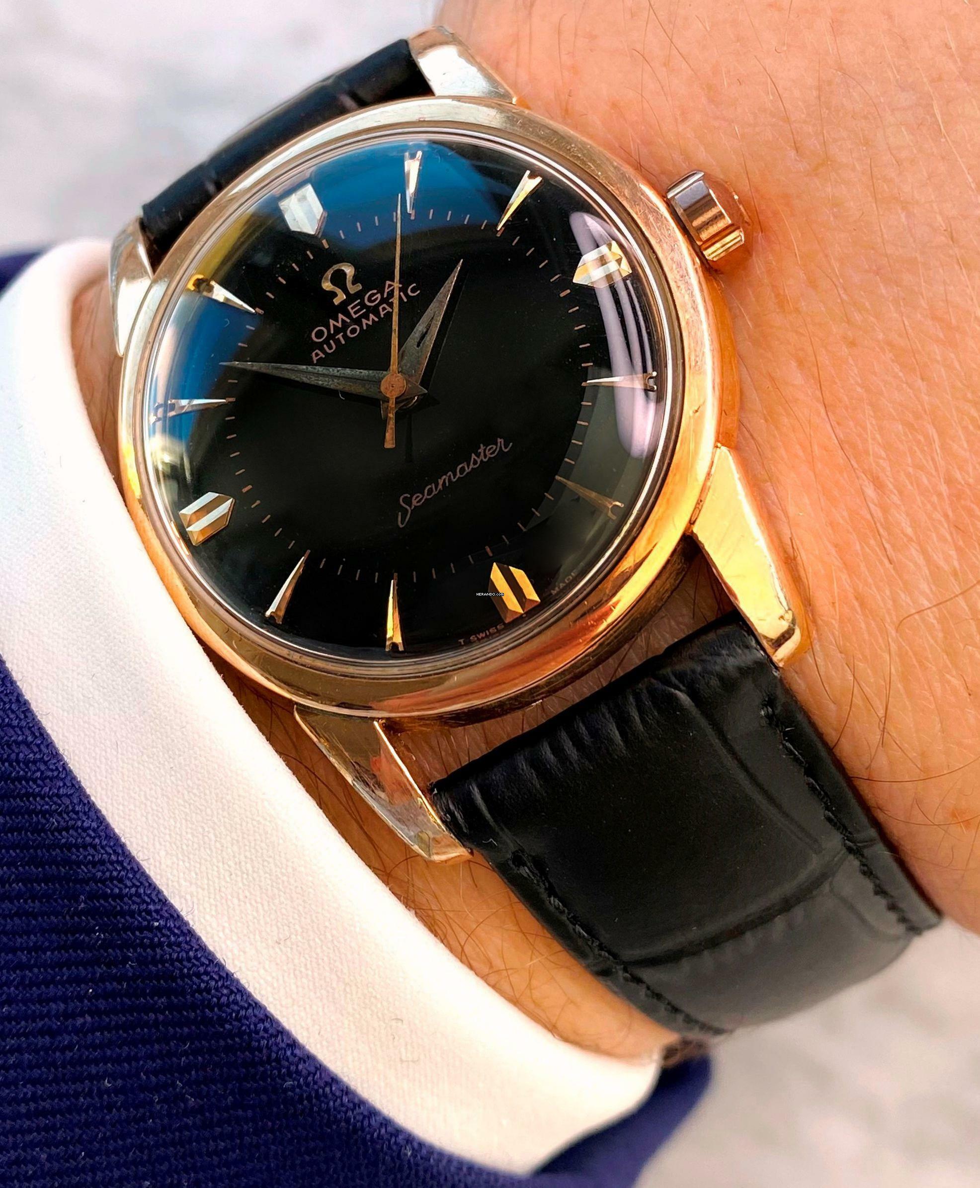Omega Seamaster Vintage Serviced Automatic Automatik black restored dial 2848 1740
