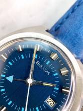 Thumbnail von Bulova Wrist Alarm Steel Blue Dial Top Condition