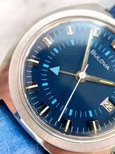 Thumbnail von Bulova Wrist Alarm Steel Blue Dial Top Condition
