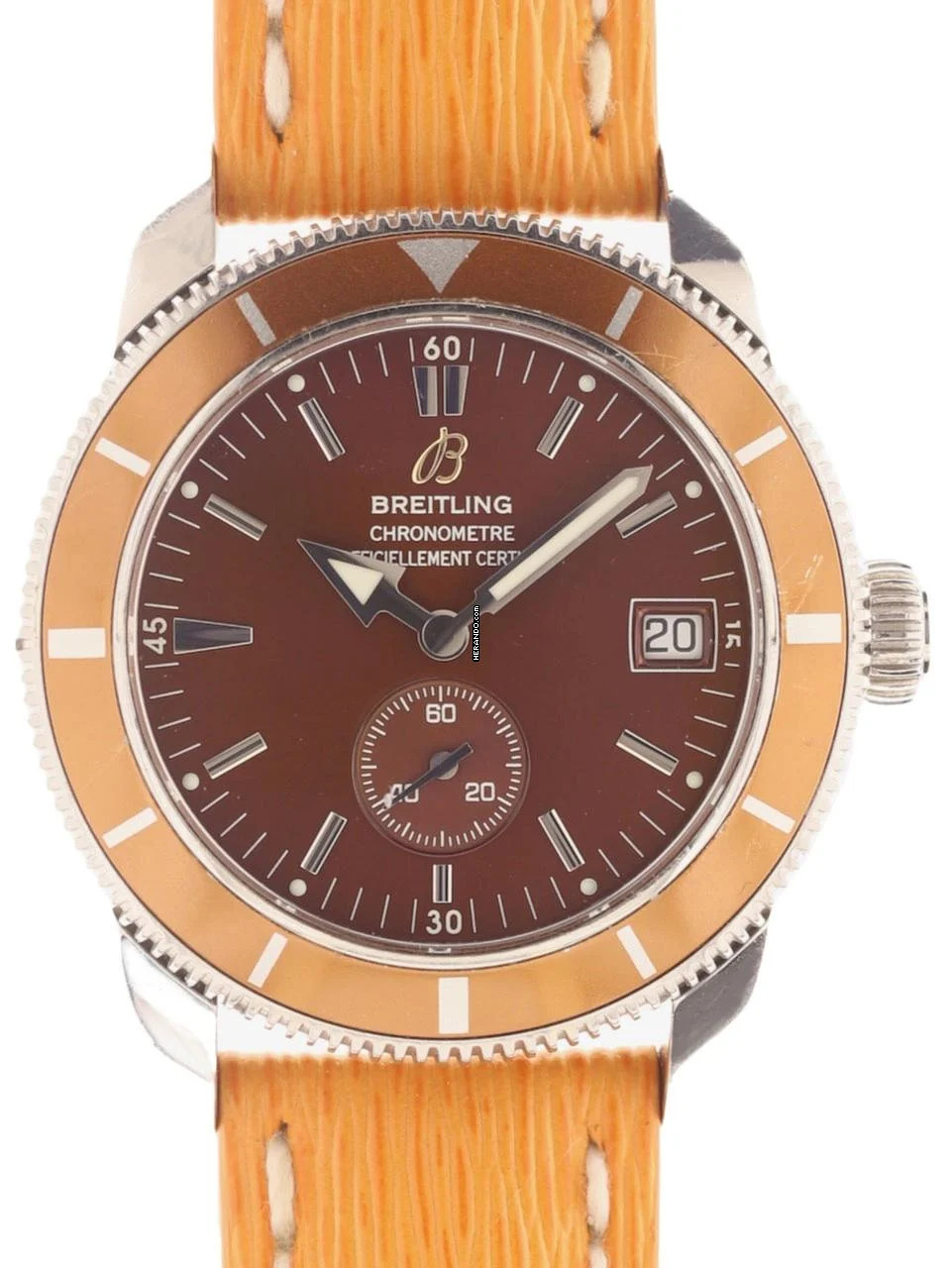 Breitling Superocean Heritage Gents Automatic Divers Wristwatch SuperOcean Chronometer officially certified 200 m / 660 ft Heritage 38 Edition Speziale Ref. A37320 </h1>