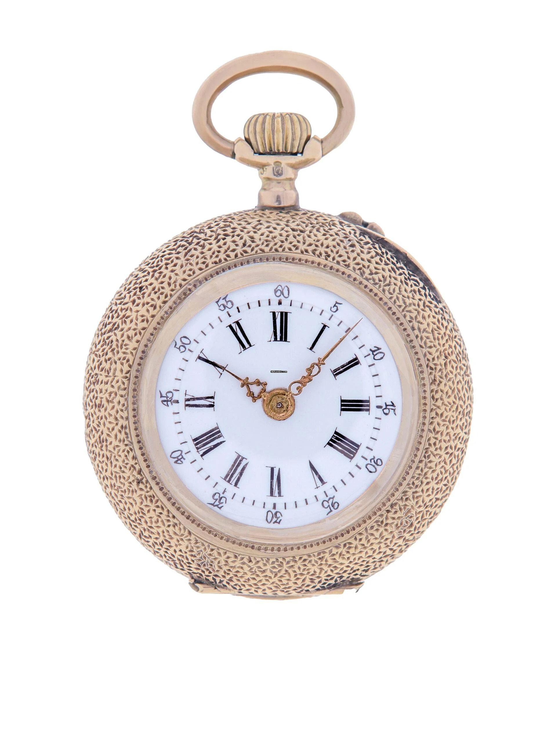 Swiss Fob Watch 14 k Rose Gold 1900s