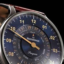 Thumbnail von Meistersinger Pangaea Day Date Herrenuhr - Stahlblau mit Gold PDD917G