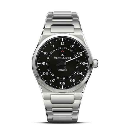  Meistersinger Herrenuhr Kaenos Open Date Automatik - Schwarz 