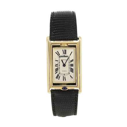  Cartier Tank Damenuhr Tank Basculante Handaufzug aus 750 Gold </h1> 