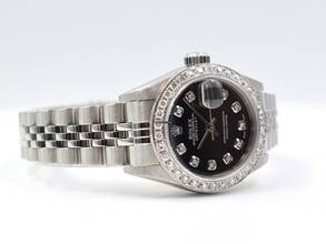 Thumbnail von Rolex Lady-Datejust 26mm Black Diamonds Dial With After Diamonds Bezel - Full Set