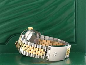 Thumbnail von Rolex Datejust 36 16233 Gold Dial With Big Diamonds - Full Set