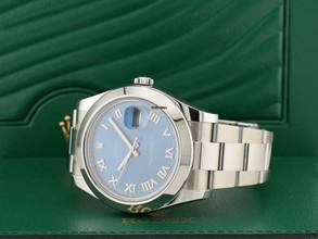 Thumbnail von Rolex Datejust II 116300 Blue Roman Dial - Full Set 2016 41mm