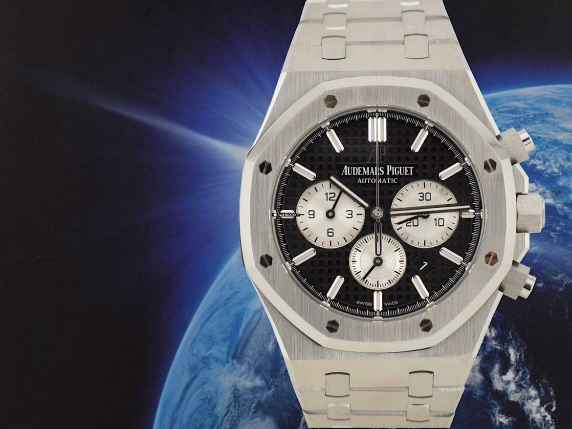 Audemars Piguet Royal Oak Chronograph 41mm Black Dial 26331st Like New Full Set