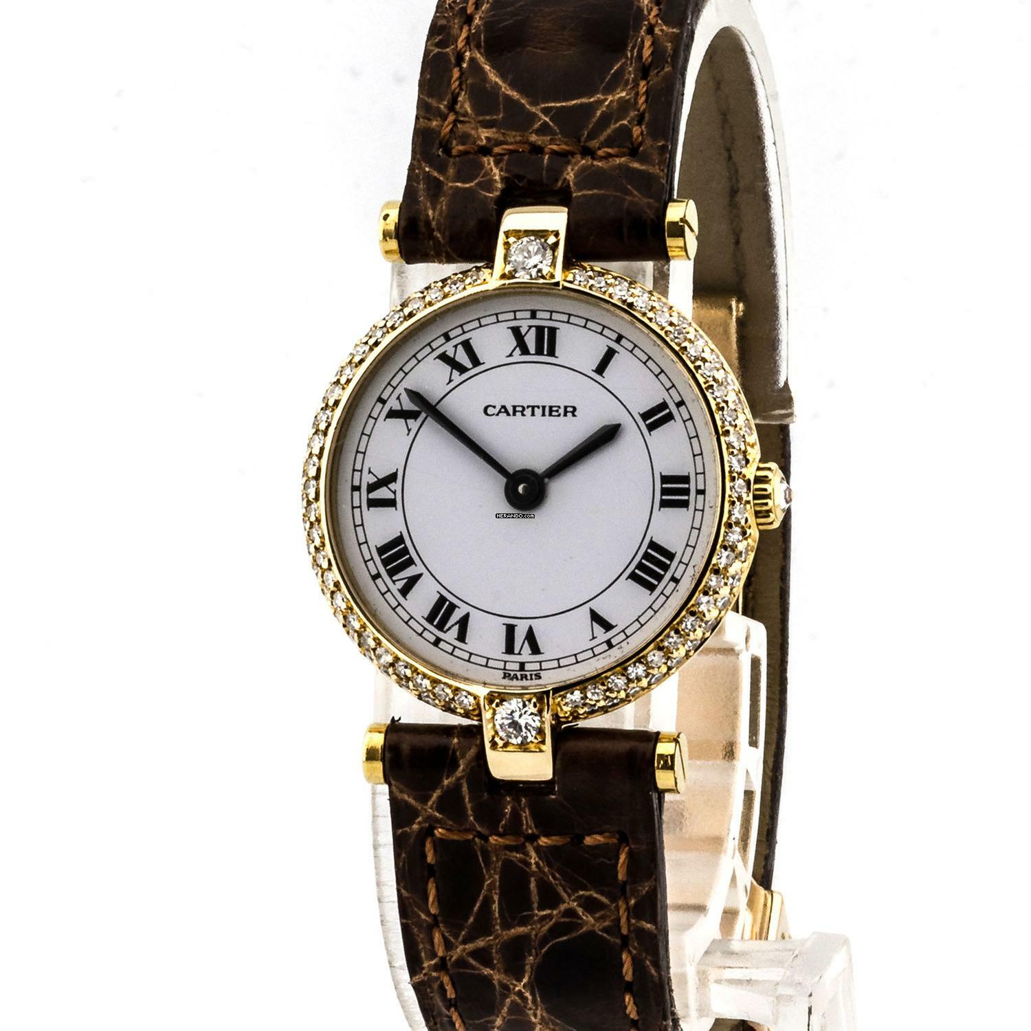 Cartier Vendome Quarz 24 mm Ref. 810024248 750/18K Gold Diamanten 1,3 ct </h1>