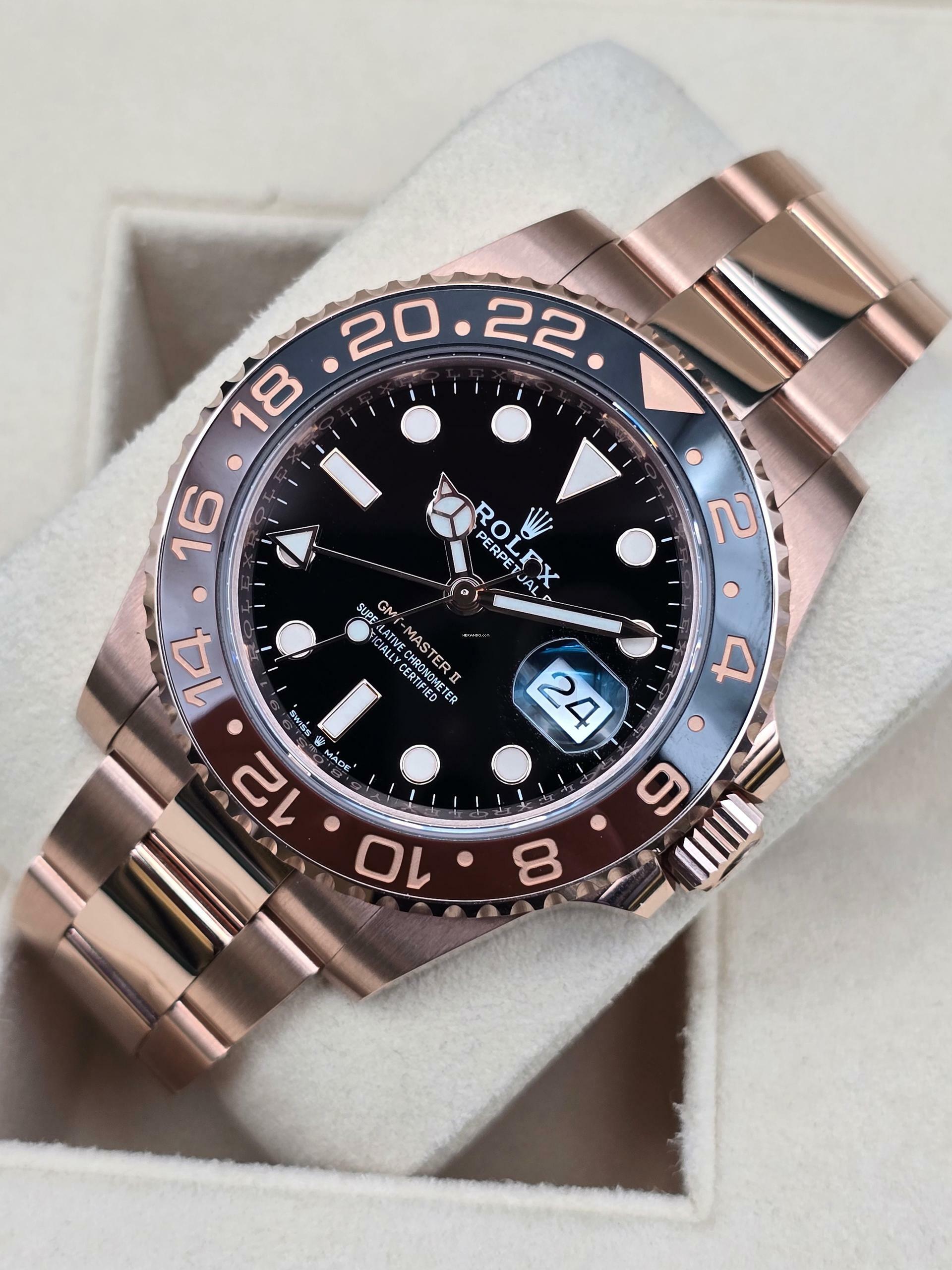 Rolex GMT-Master II 126715CHNR Rootbeer Full Gold Unworn/Like New Full Set 7-2021