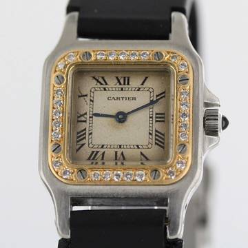  Cartier Santos Santos//Diamond Bezel//Ref.1057930//#725 