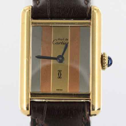  Cartier Tank Vermeil VERMEIL//TRINITY DIAL//925 SILVER/GOLD PLATED # 635 