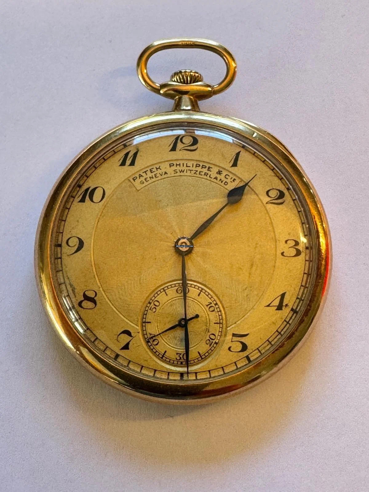 Patek Philippe Taschenuhr mit überholtem Werk aus dem Jahr 1920-1925