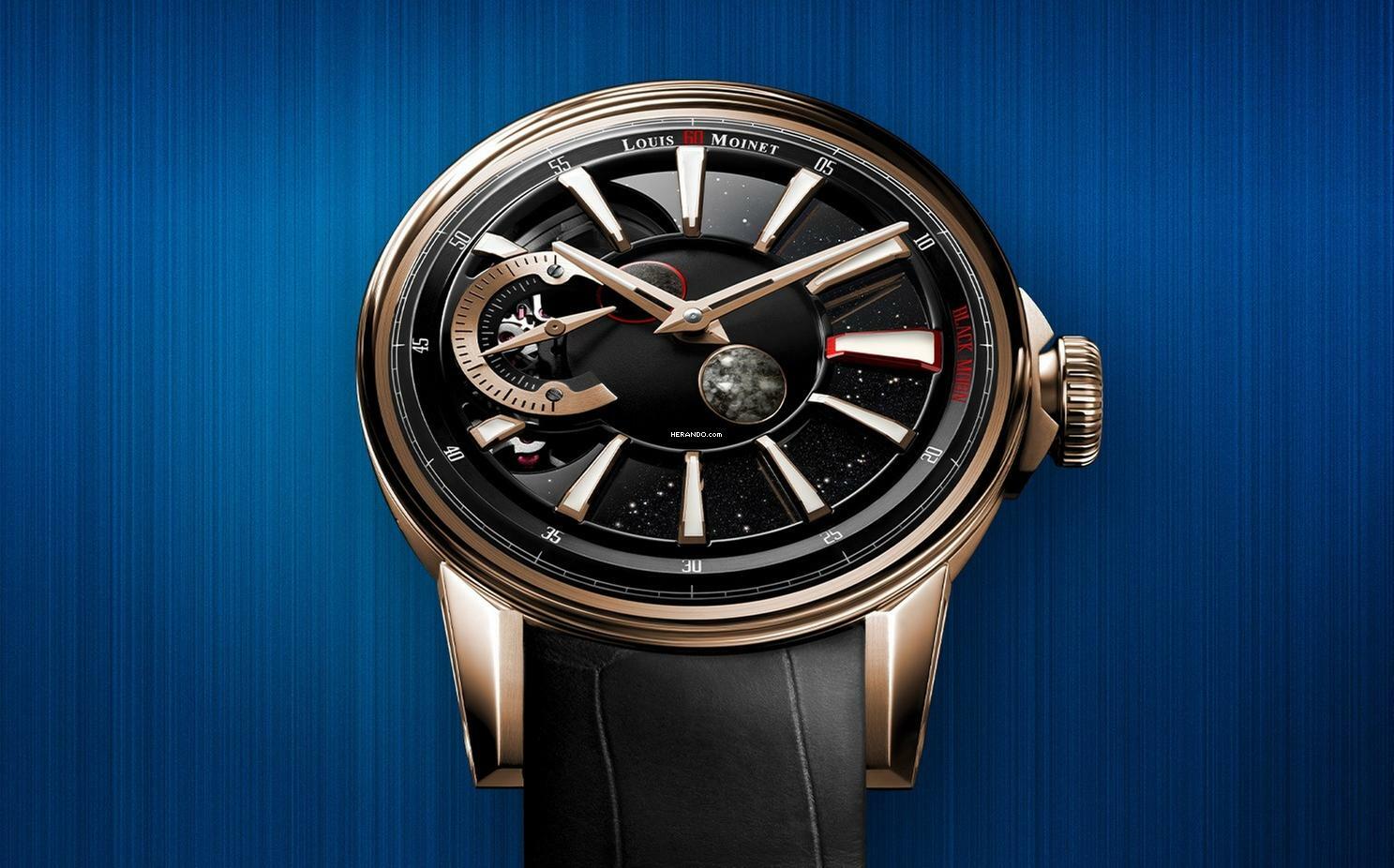 Louis Moinet Black Moon Meteorite Aventurine Red Gold Limited Edition 28 pieces