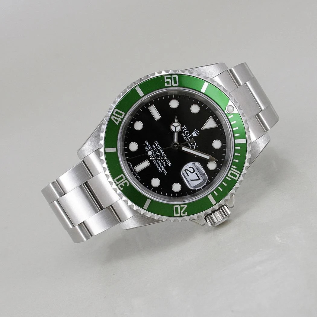 Rolex Submariner Date Kermit LC 100 ungetragen fully stickered Full Set Rarität
