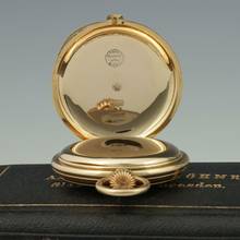 Thumbnail von A. Lange & Söhne 18k Gold ½ Savonette mit Chronograf Diamant Original Box und Zertifikat 1890. </h1>