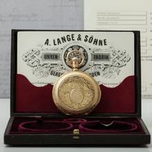 Thumbnail von A. Lange & Söhne 150g 18k Louis XV. Renaissance Savonette Taschenuhr ¼ Repetition Orign Box 1882 </h1>