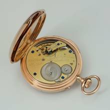 Thumbnail von A. Lange & Söhne Full Set14k Gold Taschenuhr ¼ Repetition Original Etui Garantiekarte 1885
