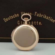 Thumbnail von A. Lange & Söhne Full Set14k Gold Taschenuhr ¼ Repetition Original Etui Garantiekarte 1885