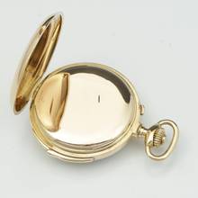 Thumbnail von Haas Nevaux & Cie. 18k. Gold Taschenuhr 36j Minutenrepetition Split-Sekunde Chronograph und Box 1905